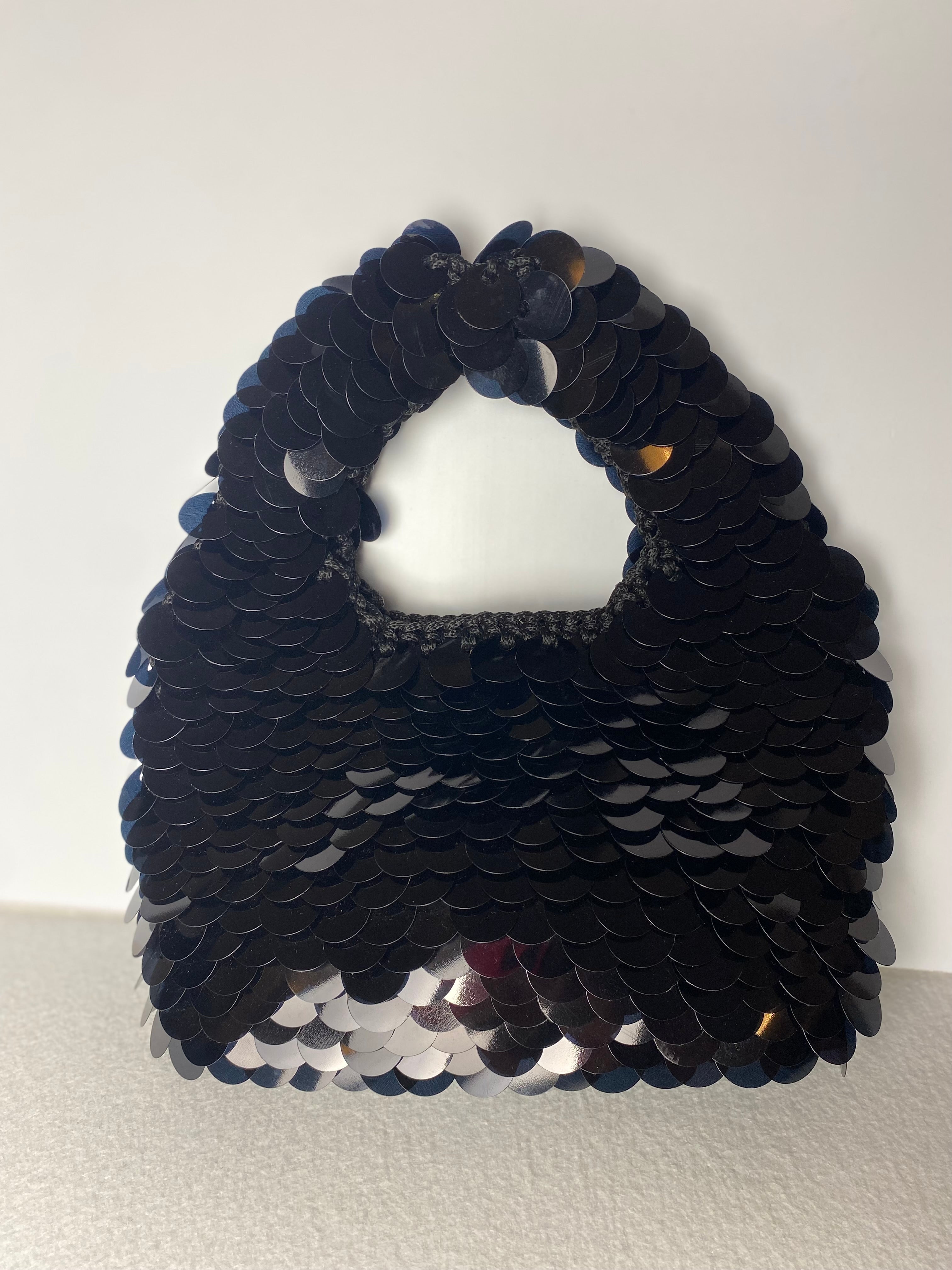 Borsa con filato paillettes