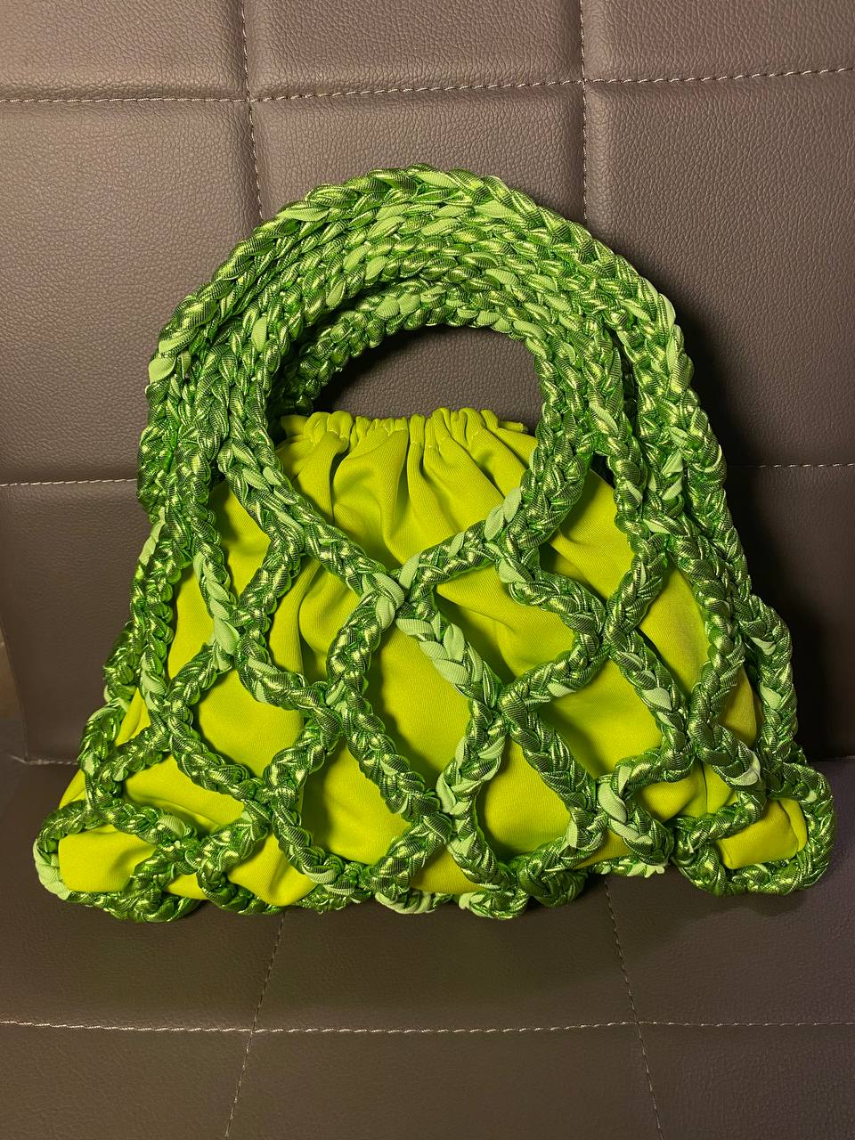 Sportina in ecopelle verde